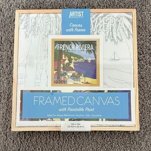Framed Canvas with Paintable Print - French Riviera